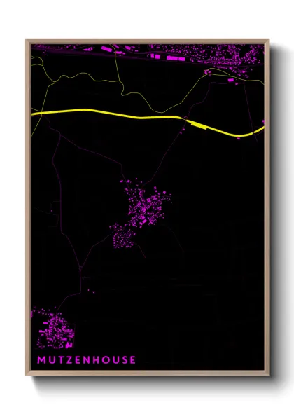 Une affiche de carte sur Mutzenhouse