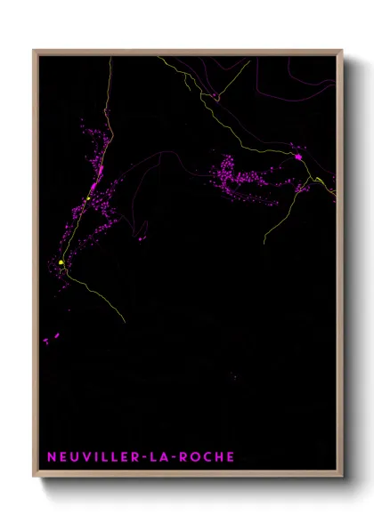 Une affiche de carte sur Neuviller-la-Roche