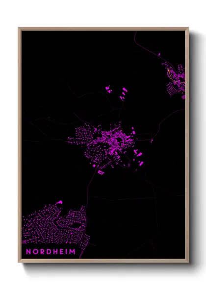 Une affiche de carte sur Nordheim