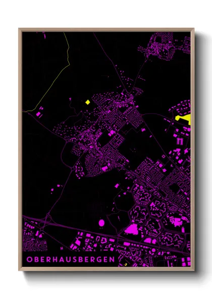 Une affiche de carte sur Oberhausbergen