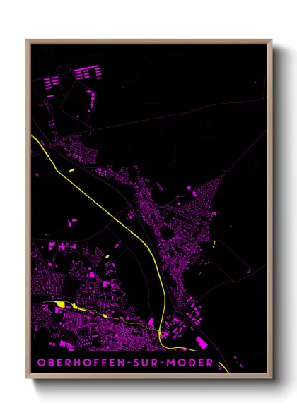 Une affiche de carte sur Oberhoffen-sur-Moder