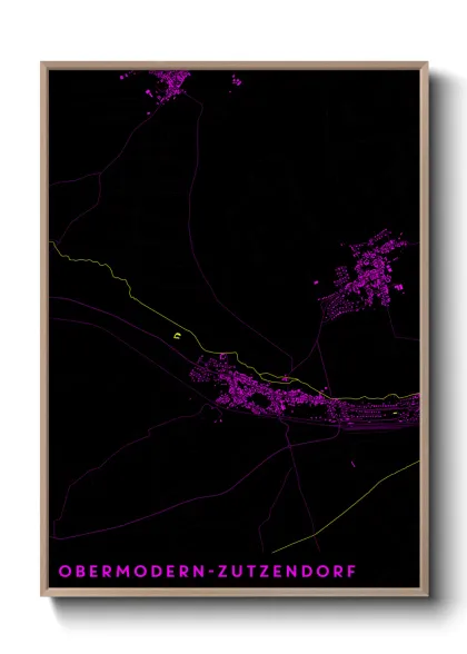 Une affiche de carte sur Obermodern-Zutzendorf
