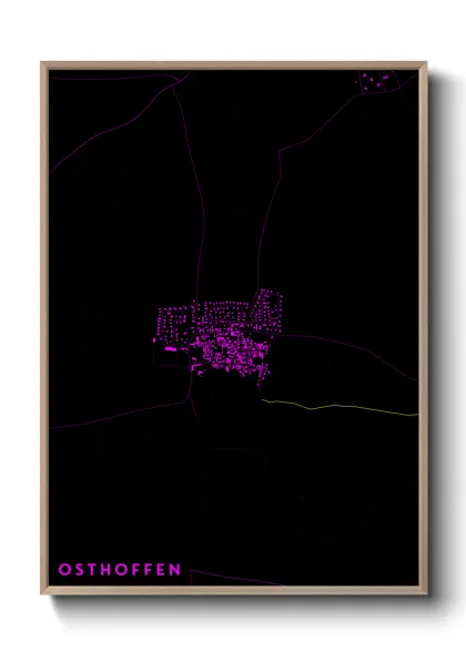 Une affiche de carte sur Osthoffen