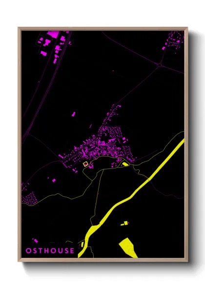 Une affiche de carte sur Osthouse