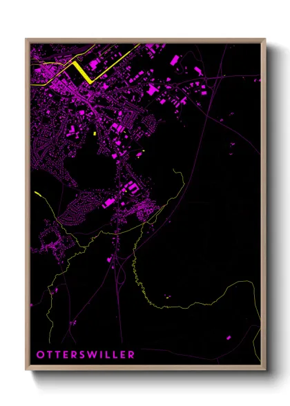 Une affiche de carte sur Otterswiller