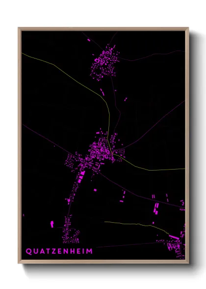 Une affiche de carte sur Quatzenheim