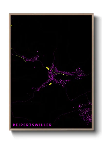 Une affiche de carte sur Reipertswiller