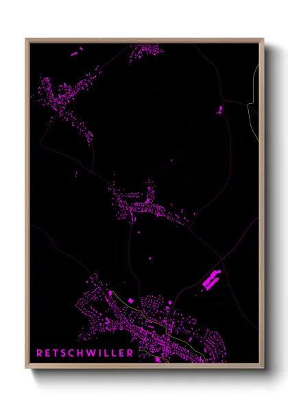 Une affiche de carte sur Retschwiller