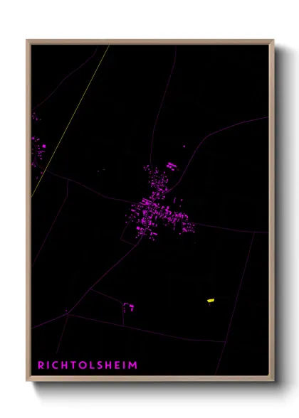 Une affiche de carte sur Richtolsheim