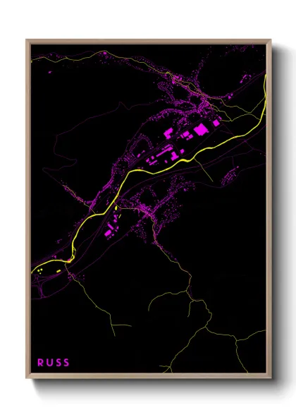 Une affiche de carte sur Russ