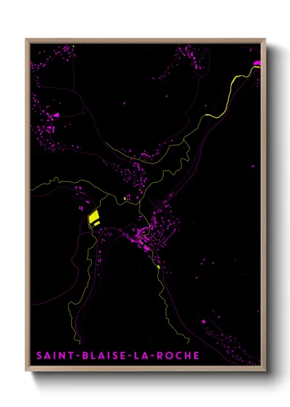 Une affiche de carte sur Saint-Blaise-la-Roche