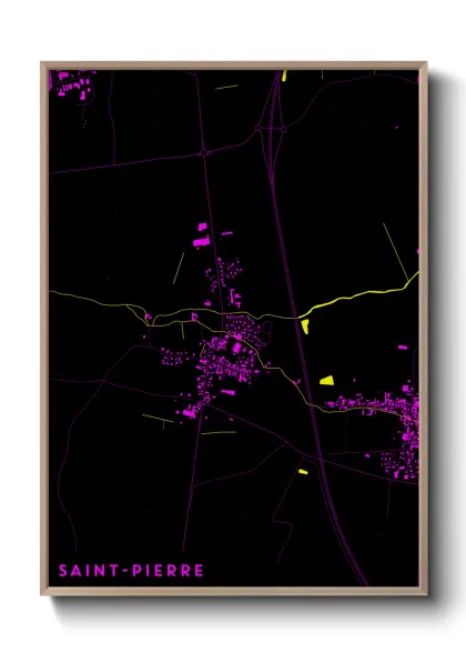 Une affiche de carte sur Saint-Pierre