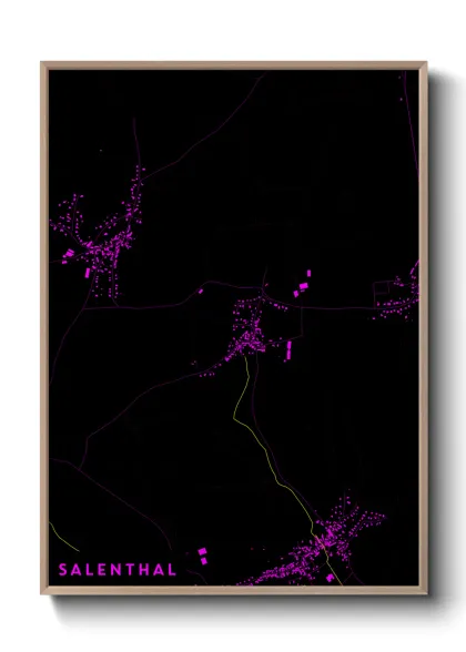 Une affiche de carte sur Salenthal