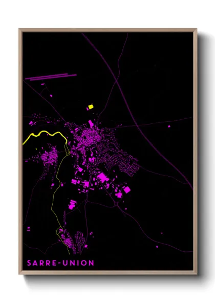 Une affiche de carte sur Sarre-Union