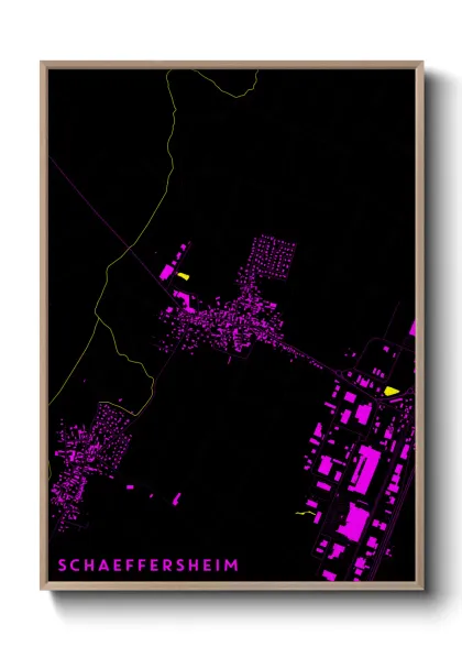 Une affiche de carte sur Schaeffersheim