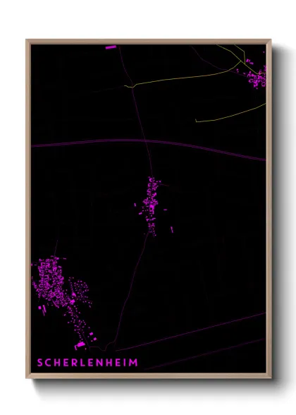 Une affiche de carte sur Scherlenheim