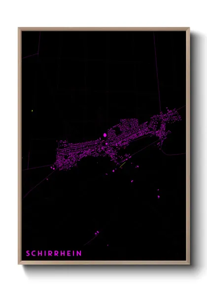 Une affiche de carte sur Schirrhein