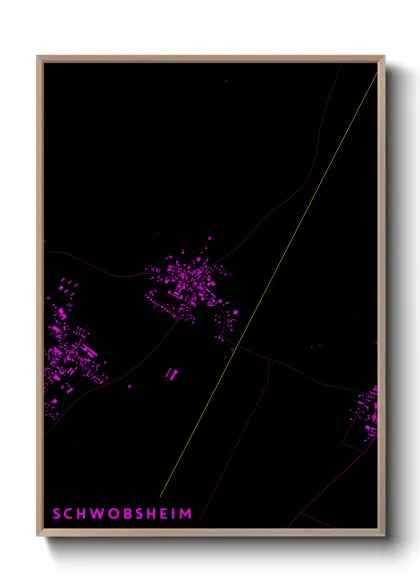 Une affiche de carte sur Schwobsheim