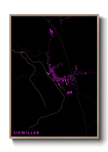 Une affiche de carte sur Siewiller