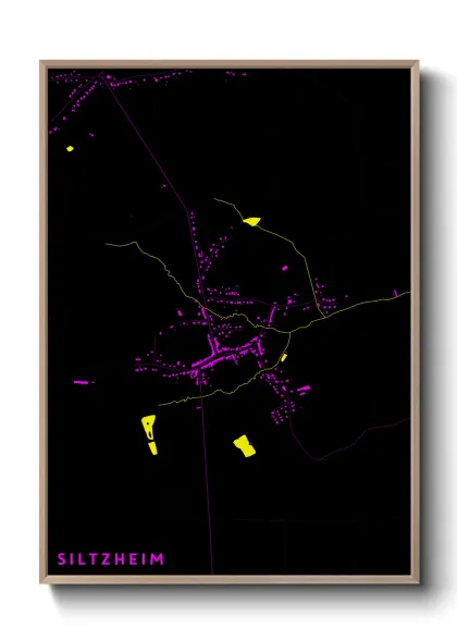 Une affiche de carte sur Siltzheim