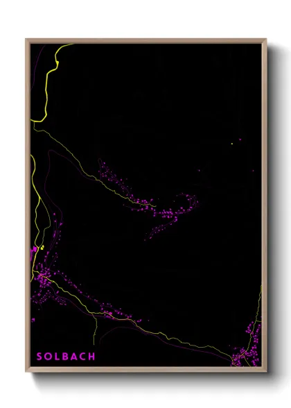 Une affiche de carte sur Solbach