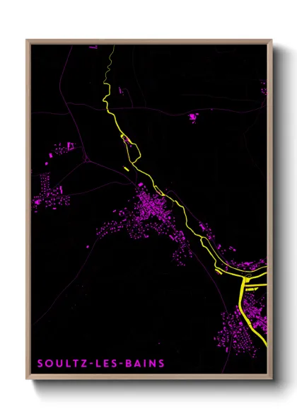 Une affiche de carte sur Soultz-les-Bains