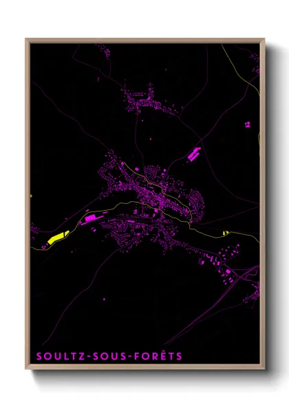 Une affiche de carte sur Soultz-sous-Forêts