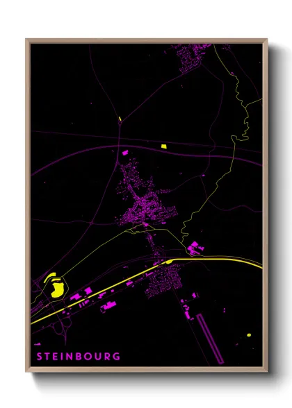 Une affiche de carte sur Steinbourg