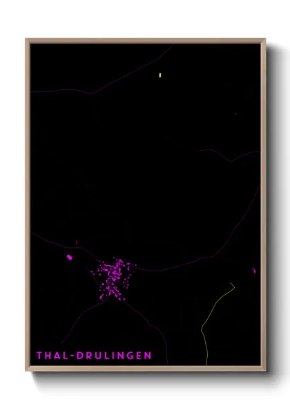 Une affiche de carte sur Thal-Drulingen