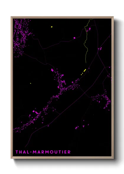Une affiche de carte sur Thal-Marmoutier