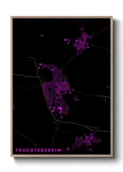 Une affiche de carte sur Truchtersheim