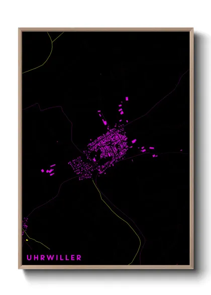 Une affiche de carte sur Uhrwiller