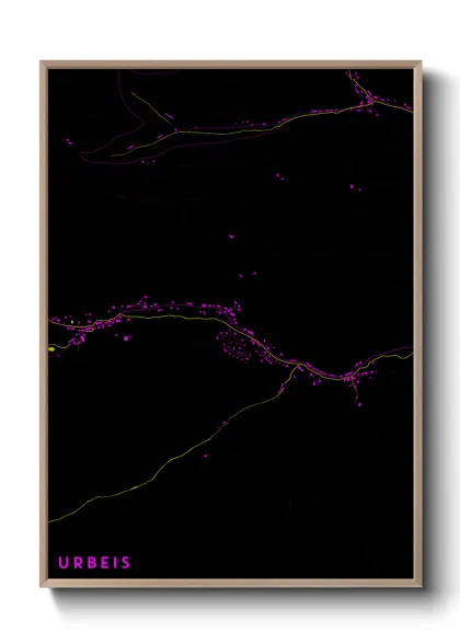 Une affiche de carte sur Urbeis