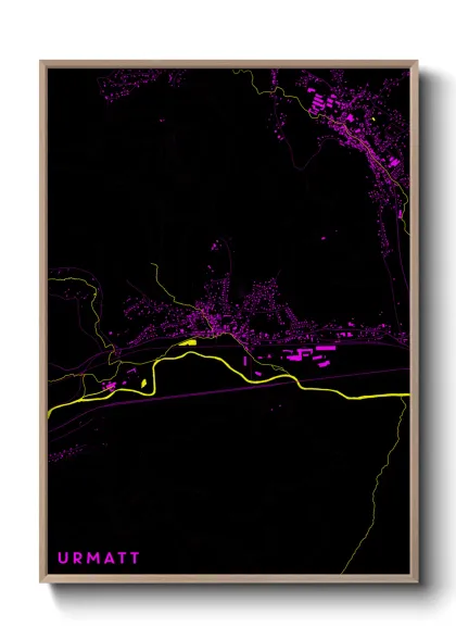 Une affiche de carte sur Urmatt