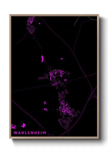 Une affiche de carte sur Wahlenheim