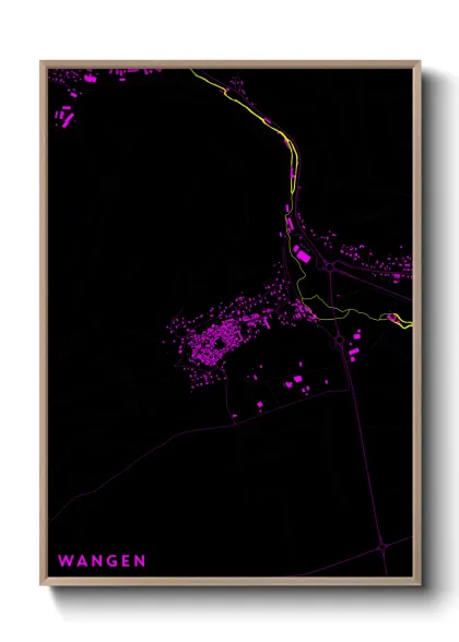 Une affiche de carte sur Wangen