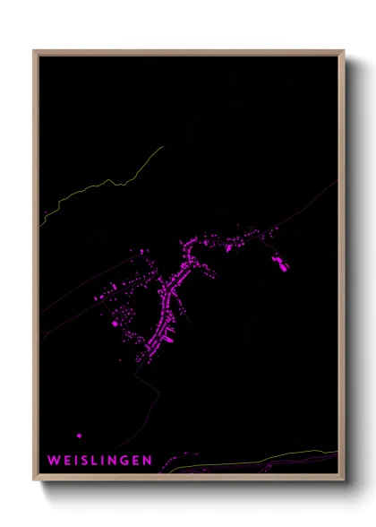 Une affiche de carte sur Weislingen