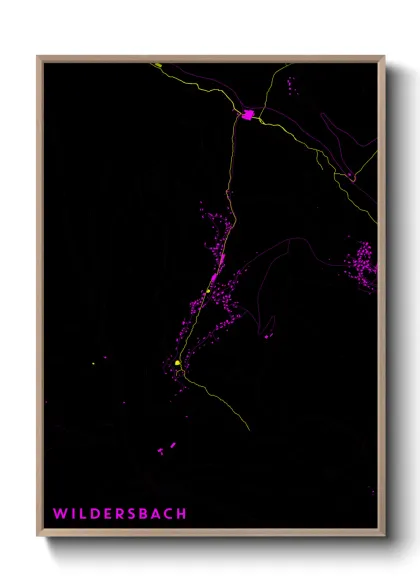 Une affiche de carte sur Wildersbach