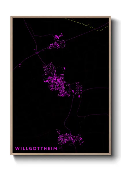 Une affiche de carte sur Willgottheim