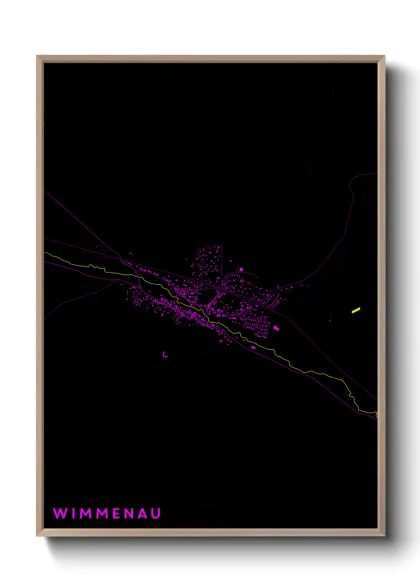 Une affiche de carte sur Wimmenau