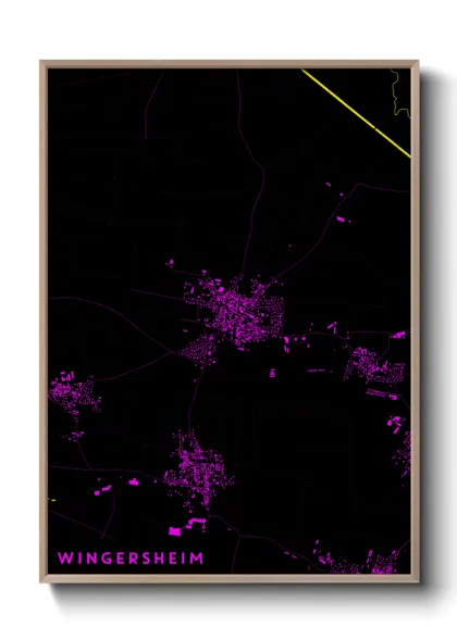 Une affiche de carte sur Wingersheim