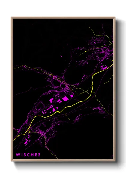 Une affiche de carte sur Wisches