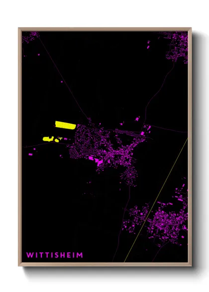 Une affiche de carte sur Wittisheim