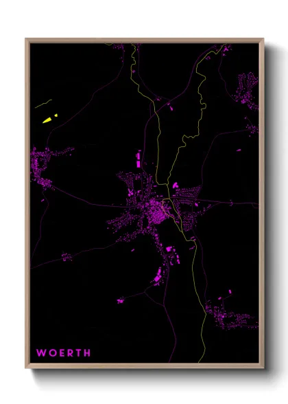 Une affiche de carte sur Woerth