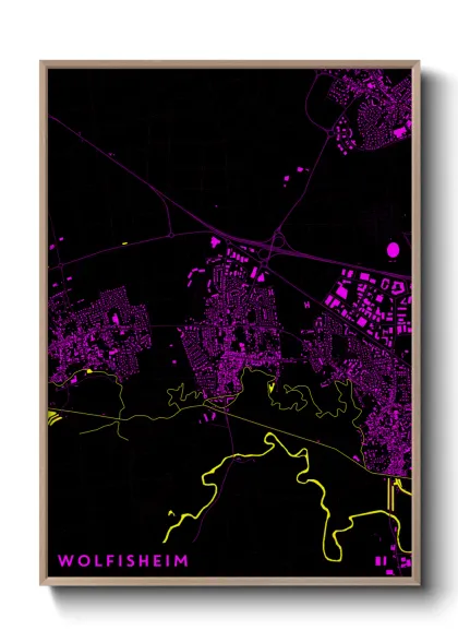 Une affiche de carte sur Wolfisheim