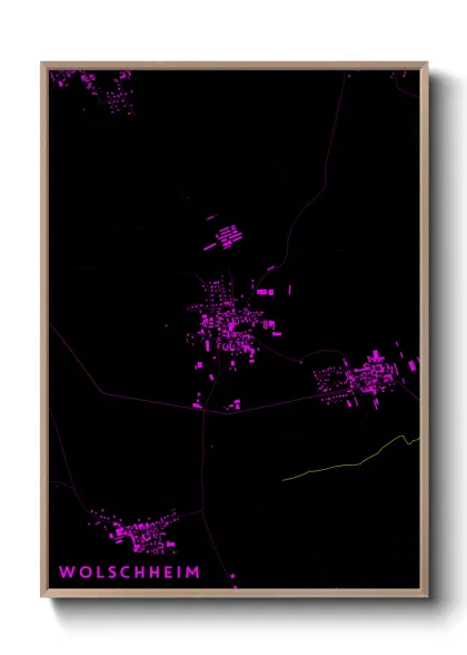 Une affiche de carte sur Wolschheim