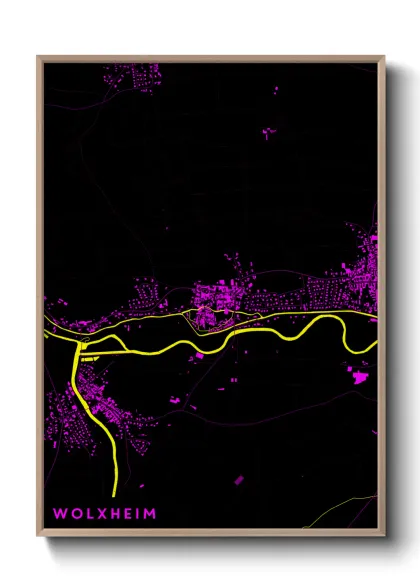 Une affiche de carte sur Wolxheim