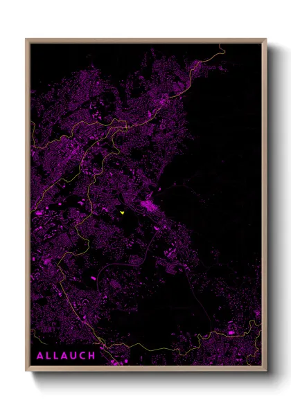 Une affiche de carte sur Allauch