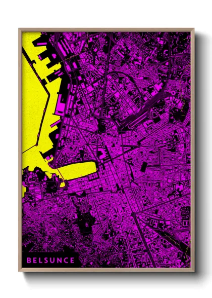 Une affiche de carte sur Belsunce