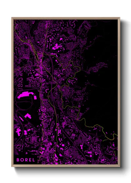 Une affiche de carte sur Borel